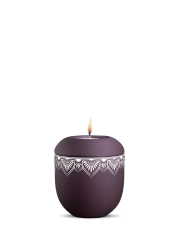 Keramická miniurna Mandala - Fialová