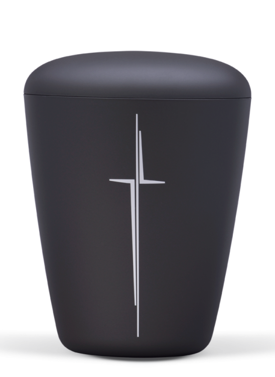 Ökologische Urne Aria II, schwarz