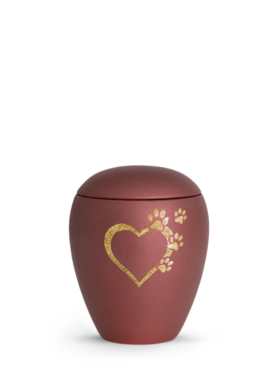 Zvířecí urna Verona Heart - Rubínová 0,5l