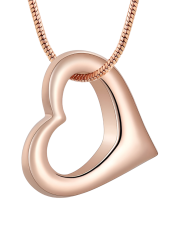 Přívěšek na popel Heart, rose Gold