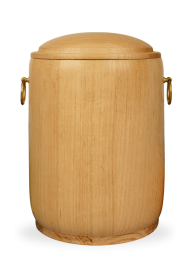 Holzurne Elegant - Natur mit Griffen