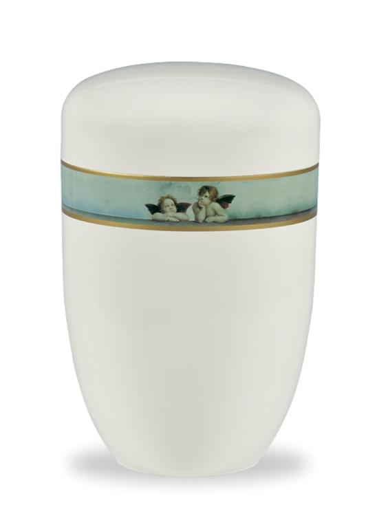 Kovová urna Amaris - Krémová/Anděl