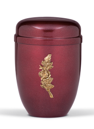 Metallurne Perle, rosa, rot
