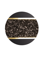 Ekologická urna Noire, čierna, ozdobné pásky