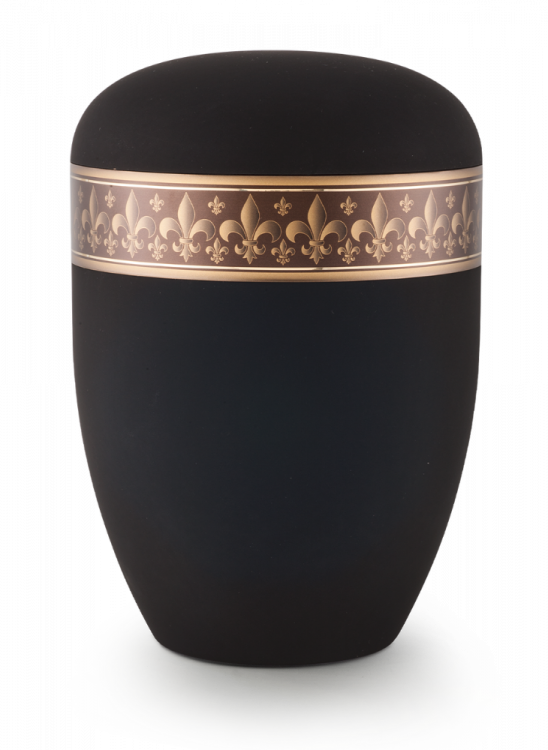 Ekologická urna Antiqua Black, lilie