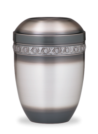 Kovová urna Klasik, růža/sivá