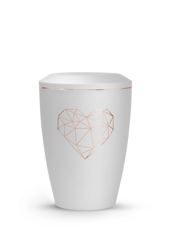 Zvířecí urna Karat Heart - Bílá 1,5l