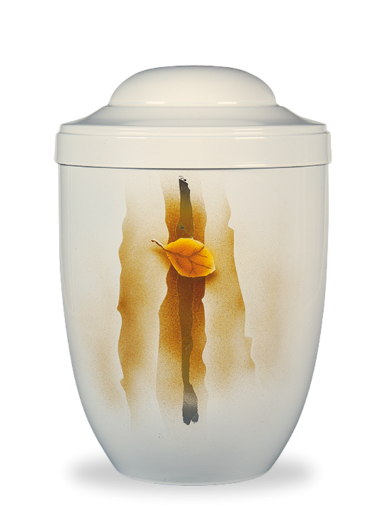 Kovová urna Alvoria - Krémová/List