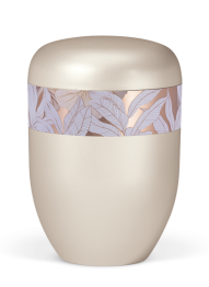 Ekologická urna Zen, listy, biela