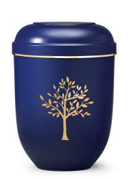Ökologische Urne Classic – Blau/Baum