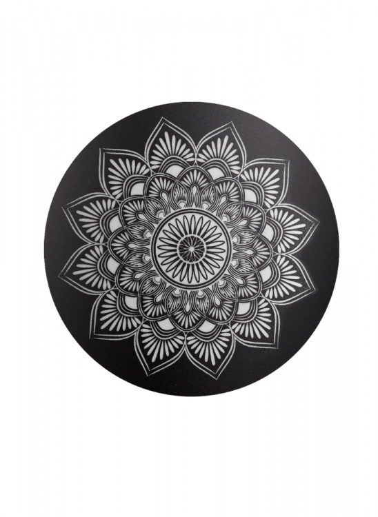 Ekologická urna Mandala, černá, madala - víko