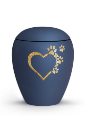 Zvířecí urna Verona Heart - Navy 2,8l