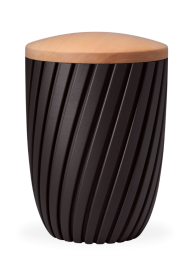 Ekologická urna Rillen - Antracit/Lipové dřevo