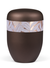 Ekologická urna Zen, listy, hnědá