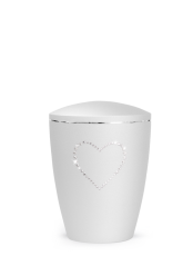 Zvířecí urna Elegance Heart, bílá 0,5l, srdce Zvířecí urna Elegance Heart, bílá 0,5l, srdce