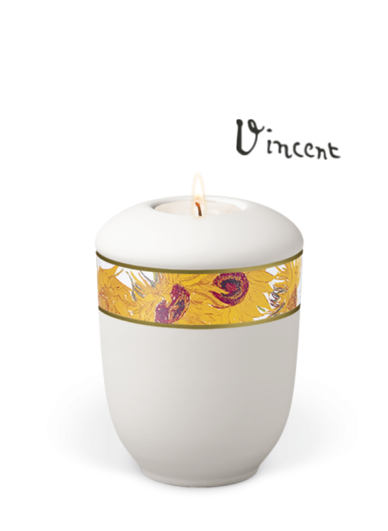 Miniurna ceramiczna  Van Gogh - Słonecznik/Biały