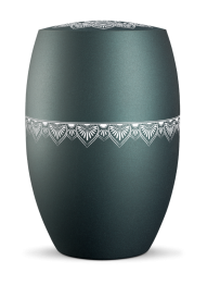 Ekologická urna Mandala, smaragdová, mandala