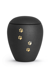 Zvířecí urna Verona Paws - Černá 2,8l