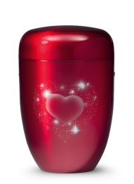 Kovová urna Airbrush – Srdce