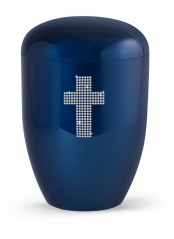 Ekologická urna Karat Cross, modrá, kříž