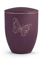 Ökologische Urne Geometric, violett, Schmetterling, Zierstreifen
