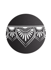 Ekologická urna Mandala, černá, madala - bok