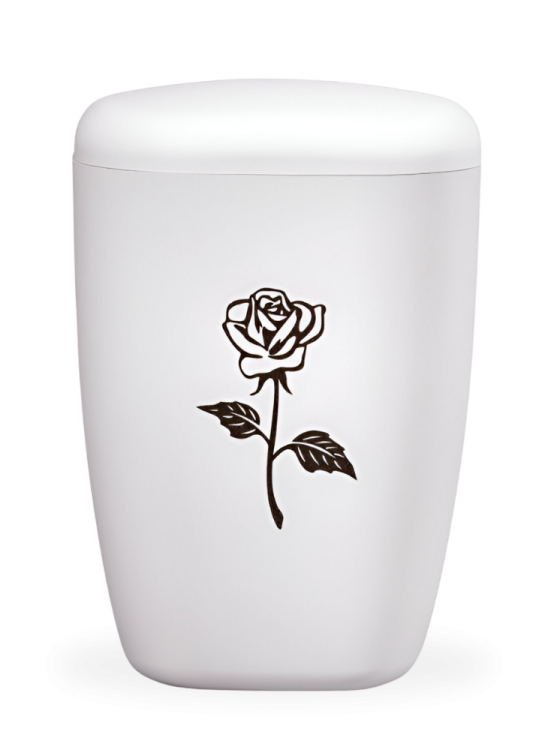 Ekologická urna Contura Růže, bílá