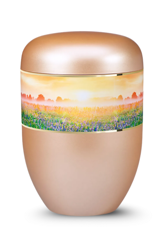 Ekologiczna urna Blossom – pomarańczowa/różowa