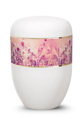 Ökologische Urne Blossom – Weiß/Gras