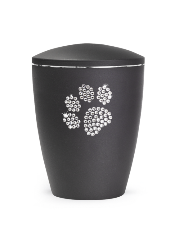 Zvířecí urna Elegance Paw, černá 2,8l