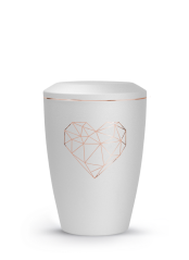 Zvířecí urna Karat Heart - Bílá 1,5l