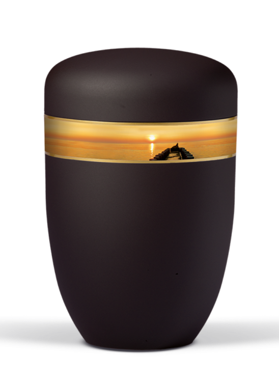 Metalowa urna Royal Black, molo