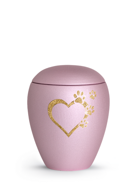 Zvířecí urna Verona Heart - Rose 1,5l