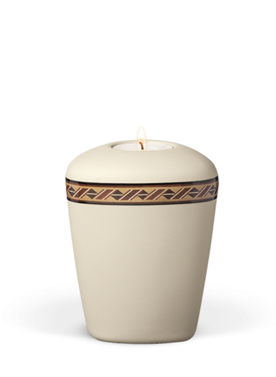 Miniurna ceramiczna  Woodly II - Kremowa