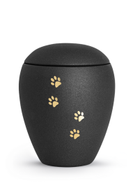 Zvířecí urna Verona Paws - Černá 2,8l