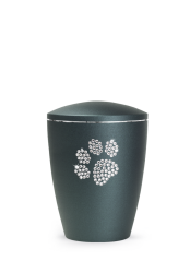 Zvířecí urna Elegance Paw, smaragdová 0,5l