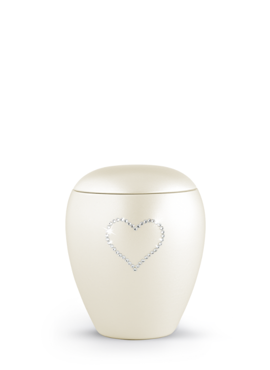 Zvířecí urna Crystal  Heart - Champagne 0,5l