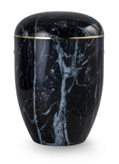 Ökologische Urne Marmore, schwarz