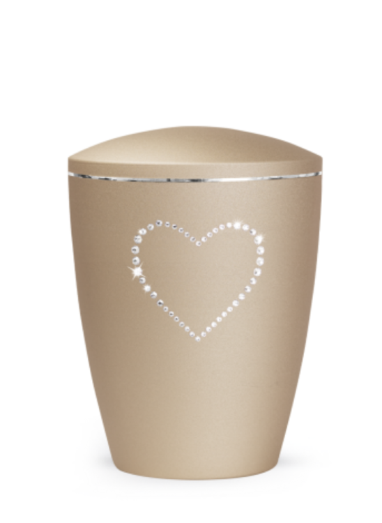 Zvířecí urna Elegance Heart, champagne 2,8l
