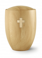 Dřevěná urna Sevilla - Kříž/Přírodní