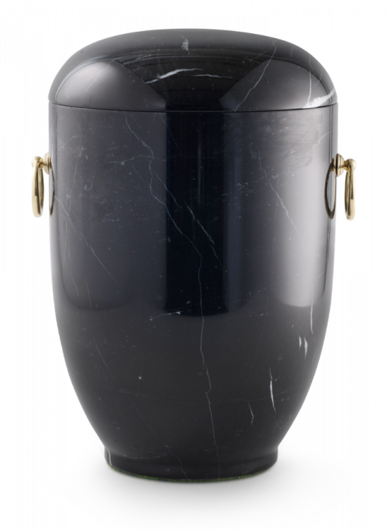 Kamenná urna Mramor leštěná II - Černá