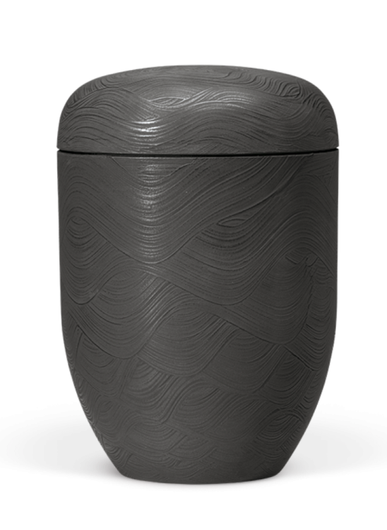 Ökologische Urne Wave, schwarz