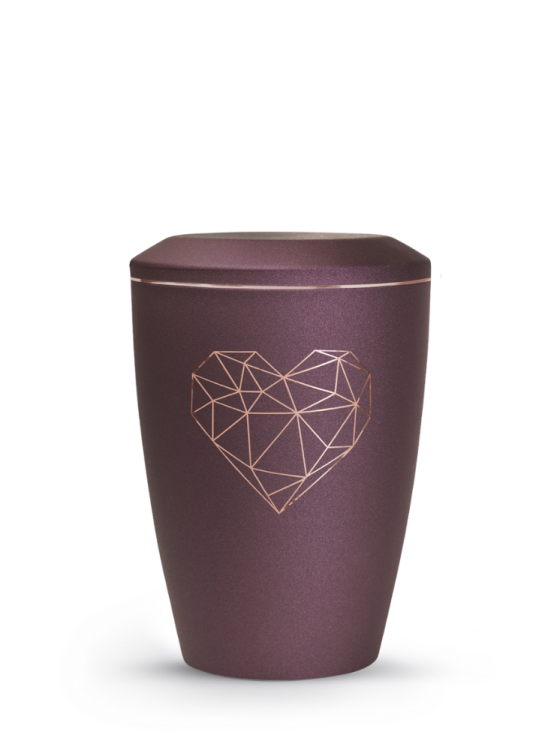 Zvířecí urna Karat Heart - Berry 1,5l