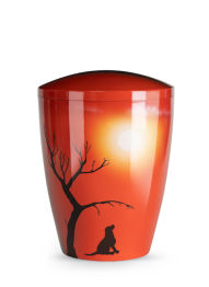 Zvířecí urna Airbrush - Pes a slunce 2,8l