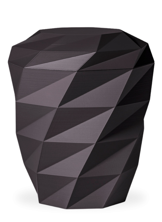 Ökologische Urne Polygon, anthrazit