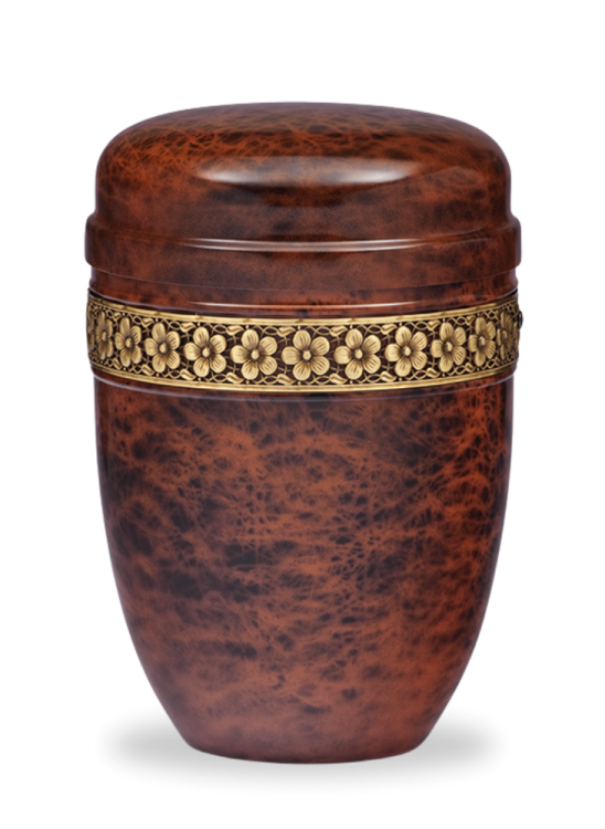 Kovová urna Evelis - Burel/Květy