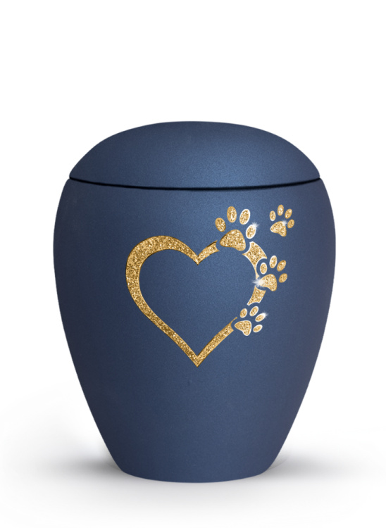 Zvířecí urna Verona Heart - Navy 2,8l