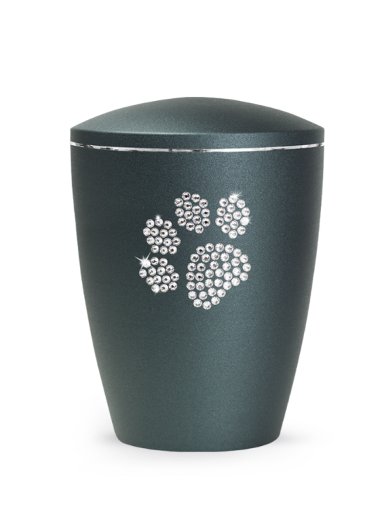 Zvířecí urna Elegance Paw, smaragdová 2,8l