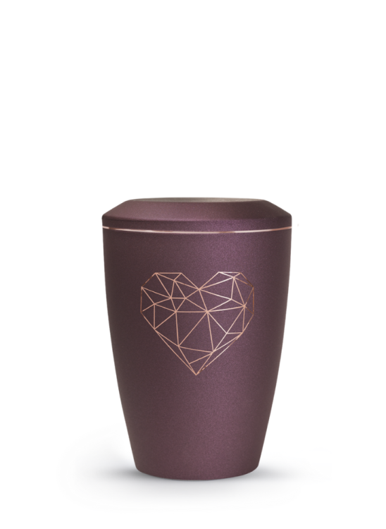 Zvířecí urna Karat Heart - Berry 0,5l