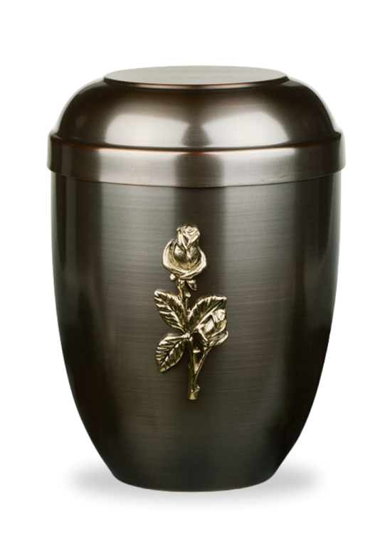 Kovová urna Dunkel, růže II
